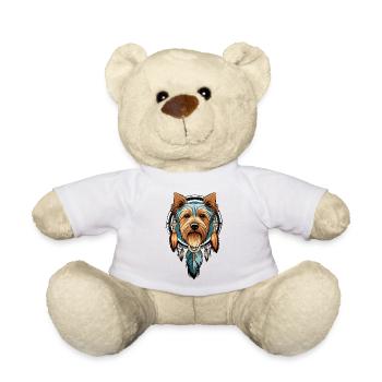 Yorkshire Terrier Attrape-rêves - Nounours - blanc - Devant