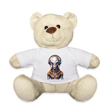 Headphones / Audio / Music / Alien / All / cool - Teddy Bear - white - Front