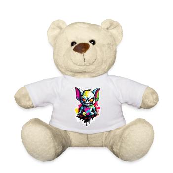 Bat / Vampire / Dracula / Animal / Halloween - Teddy Bear - white - Front