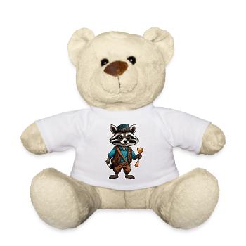 Lederhosen / Animal / Traditional costume / Tradition / Raccoon - Teddy Bear - white - Front