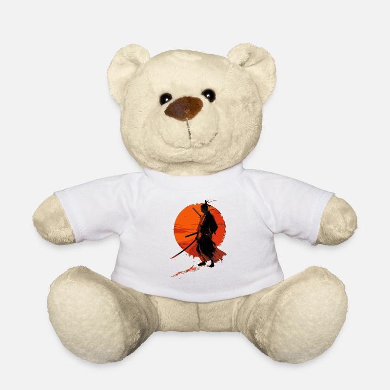 Samurai im Abendrot - Teddy - Weiß