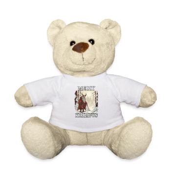 Krampus T Masque de Père Noël effrayant Kramperl - Nounours - blanc - Devant