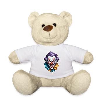 Horreur Clown / Cirque / Drôle / Spectacle / Halloween - Nounours - blanc - Devant