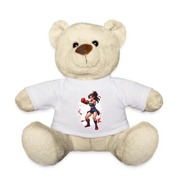 Boxer / Sports / Fight / Arena / Boxing Ring / Fists - Teddy Bear - white - Front