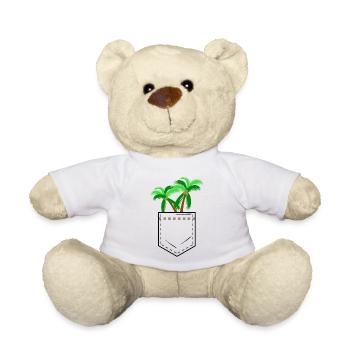 Hemdtasche mit Palme - Teddy - Weiß - Vorne