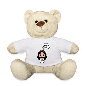 Niedliche Jesus Kawaii Geschenk Christliches Mädchen - Teddy - Weiß - Vorne