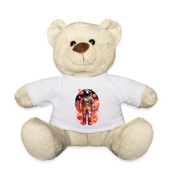 Astronaut with multiple planets - Teddy Bear - white - Front