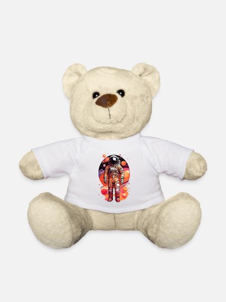 Astronaute avec plusieurs planètes - Nounours - blanc