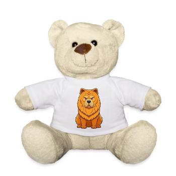Serious Chow Chow Digital Art - Teddy Bear - white - Front