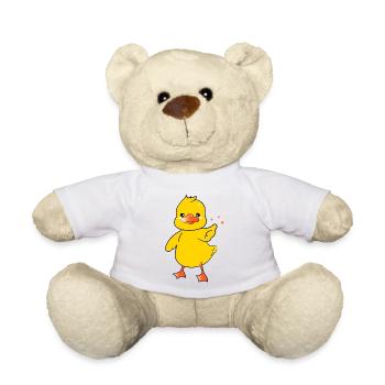 Cute baby duck character 2 - Teddy Bear - white - Front