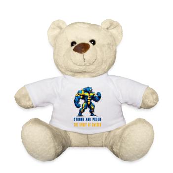 Strong and proud Swedish bear - Teddy Bear - white - Front