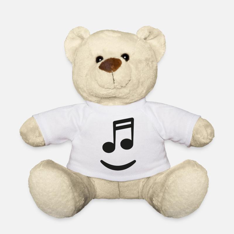 Notes de musique - Notes de musique Rire - Nounours - blanc