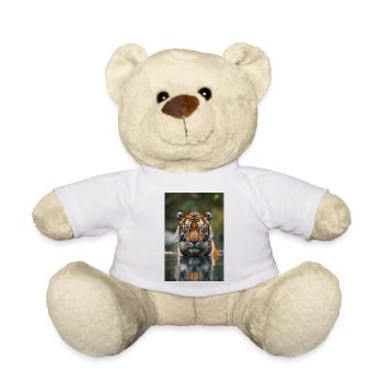 Tiger in the water | AI - Teddy Bear - white - Front