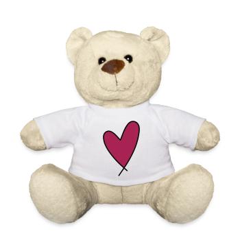 Cœur - Nounours - blanc - Devant