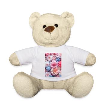 Flower Love | AI - Teddy Bear - white - Front