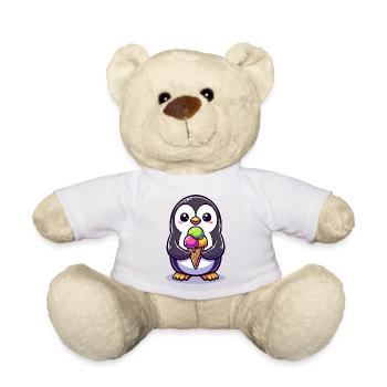Adorable Penguin Colourful  - Teddy Bear - white - Front