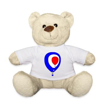 3 Heissluftballone ineinander blau-weiss-rot - Teddy - Weiß - Vorne