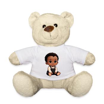 Cute & Happy Cartoon Baby - Teddy Bear - white - Front
