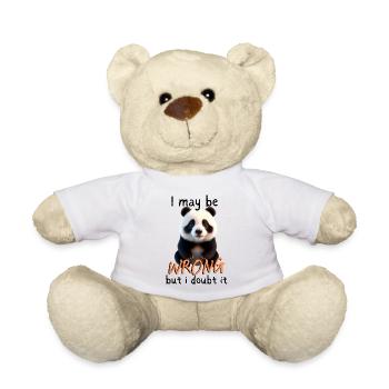 I may be wrong. Funny Humor Gift - Teddy Bear - white - Front
