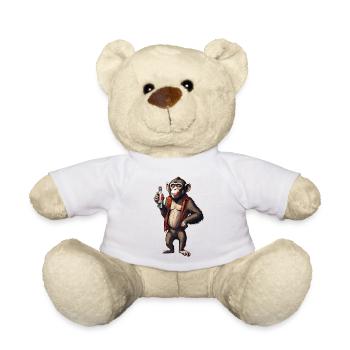 Affe mit Wodka - Teddy - Weiß - Vorne