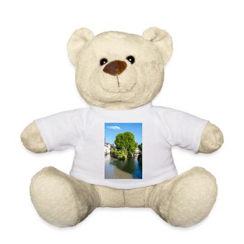 Stadtbild von Esslingen am Neckar von der Agnesbrücke aus - Teddy - Weiß - Vorne