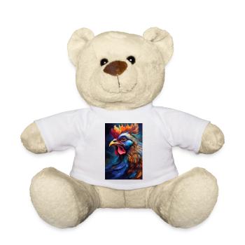 A Colorful Chicken Portrait 1 - Teddy Bear - white - Front