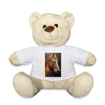Ein Portrait von einem Pferd 2 - Teddy - Weiß - Vorne