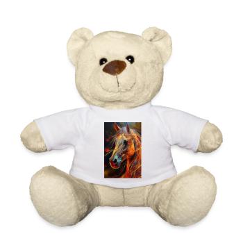 Ein Portrait von einem Pferd 3 - Teddy - Weiß - Vorne