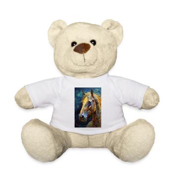 Ein Portrait von einem Pferd 4 - Teddy - Weiß - Vorne