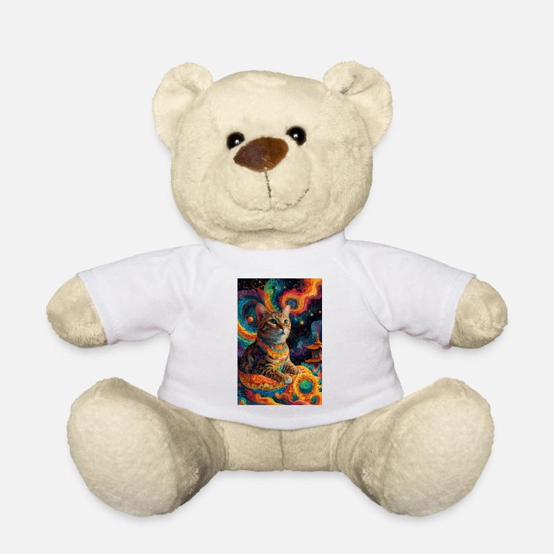 Buddha Cat - Teddy Bear - white