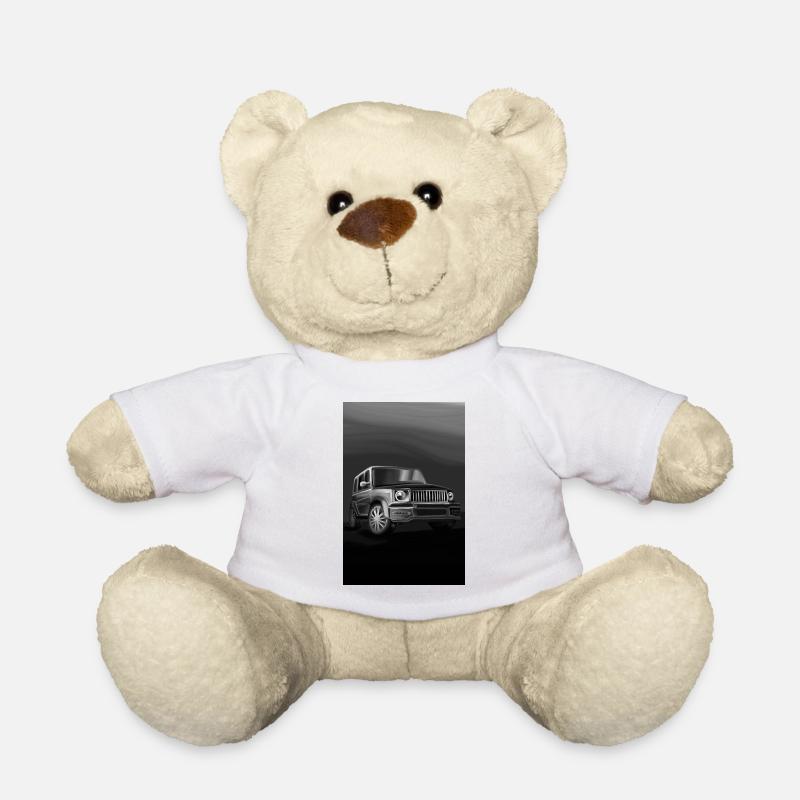 Impression d’art SUV noir et blanc - Nounours - blanc