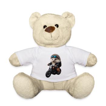 Herisson motard - Nounours - blanc - Devant