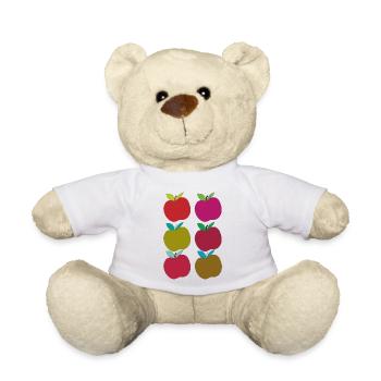 Apel pattern colorful - Teddy Bear - white - Front
