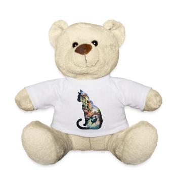 Venetian City Circle Silhouette - Teddy Bear - white - Front