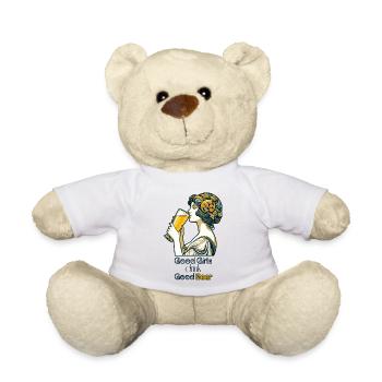Bonne fille boire bonne bière cadeau - Nounours - blanc - Devant