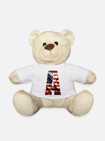 Flagge Amerika - Teddy - Weiß