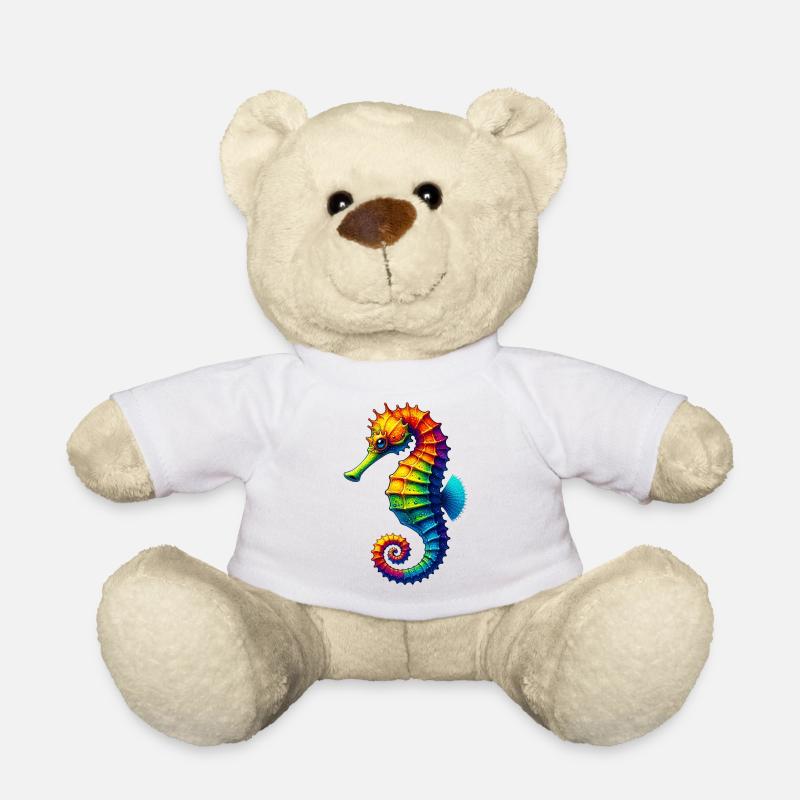Seepferdchen - Teddy - Weiß