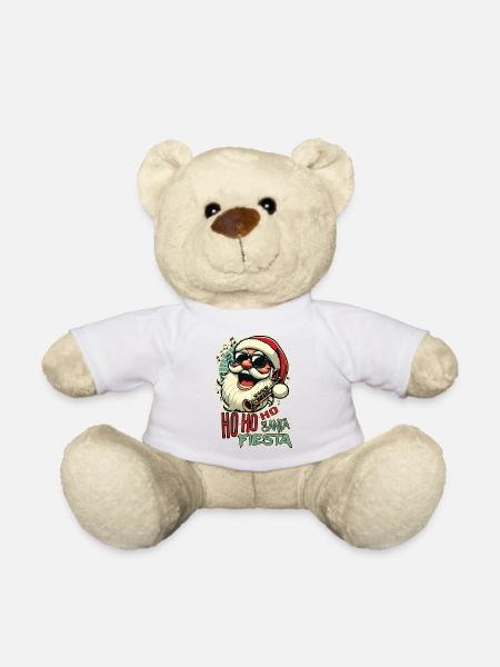 Cooler lustiger Weihnachtsmann mit Sonnenbrille (Ho-ho-ho) - Teddy - Weiß