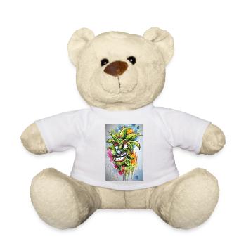 Graffiti Jester Pineapple - Teddy Bear - white - Front