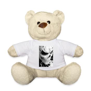 Schädelnetz Schwarzweiß - Teddy - Weiß - Vorne