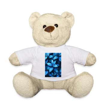 Kobaltblaues Blattgeflecht - Teddy - Weiß - Vorne