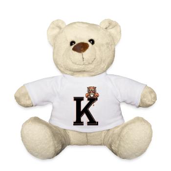 Buchstabe k Tiger - Geschenkidee - Teddy - Weiß - Vorne