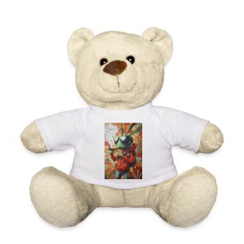Un graffiti dans son sweat à capuche - Nounours - blanc - Devant