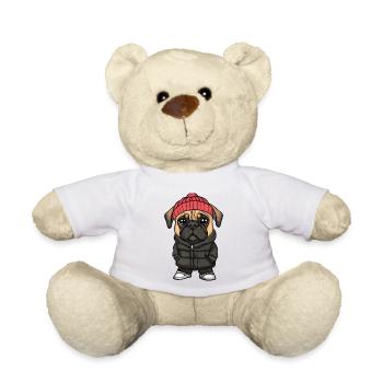 Bullmastiff Dog Cartoon - Teddy Bear - white - Front