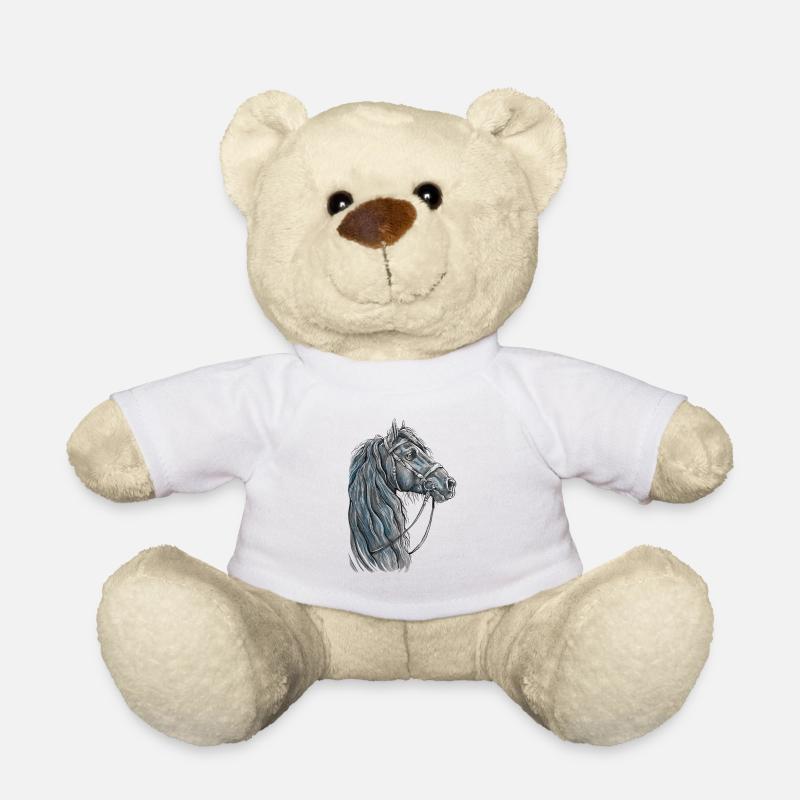 Schwarzer Friese Portrait - Teddy - Weiß