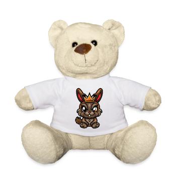 Hase Cartoon Krone - Teddy - Weiß - Vorne