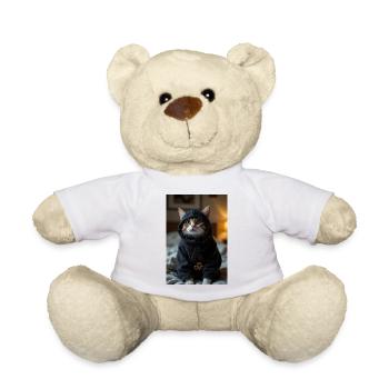 Ninja-Katze - Teddy - Weiß - Vorne