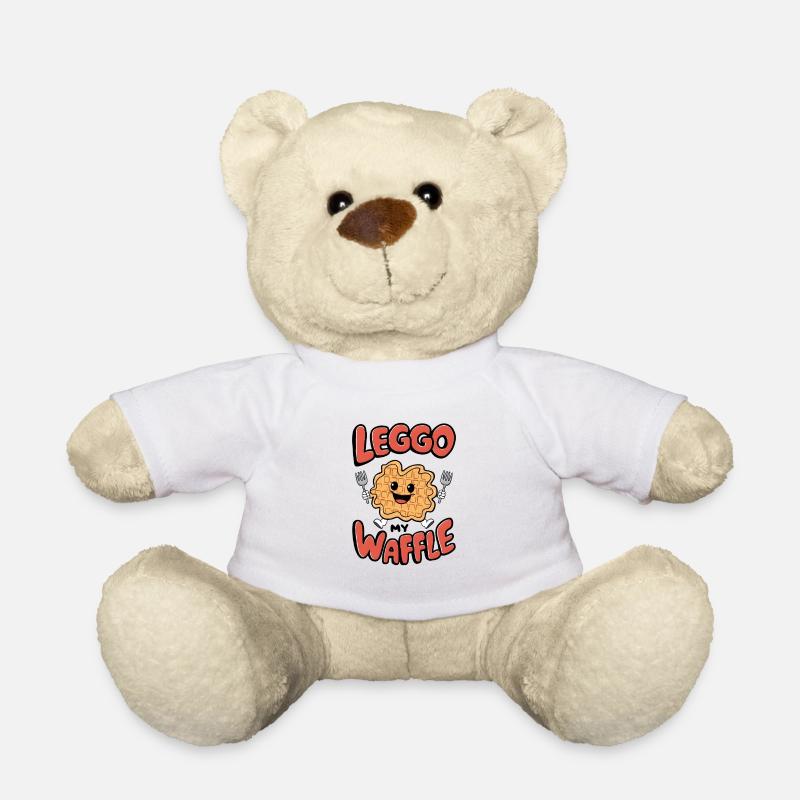 Leggo My Waffle - Teddy Bear - white