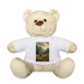 Picture Landscape with a bear. - Teddy Bear - white - Front