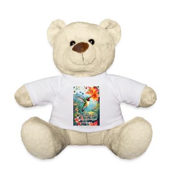 J’aime la nature, les colibris sont uniques - Nounours - blanc - Devant